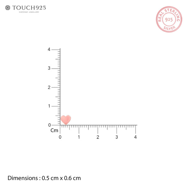 Flat Heart Stud Earring