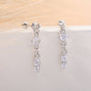 Triple Stone Dangler Earrings