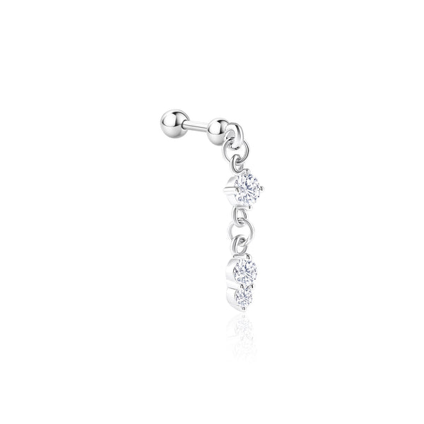 Triple Stone Dangler Earrings