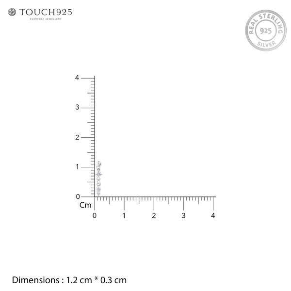 Triple Stone Dangler Earrings