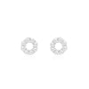 CZ Circle Stud Earrings