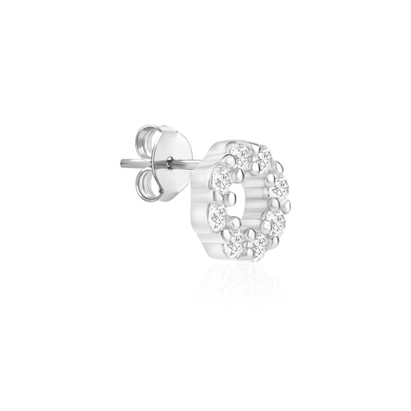 CZ Circle Stud Earrings