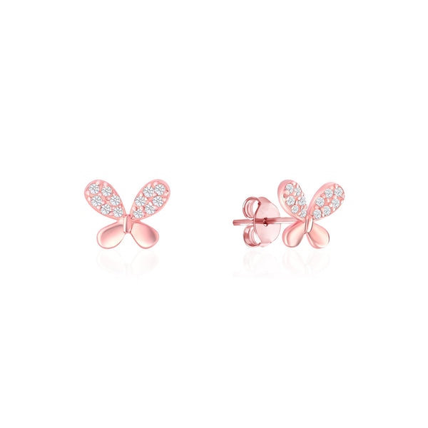 Bow Tie Stud CZ Earrings