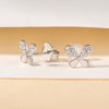 Bow Tie Stud CZ Earrings