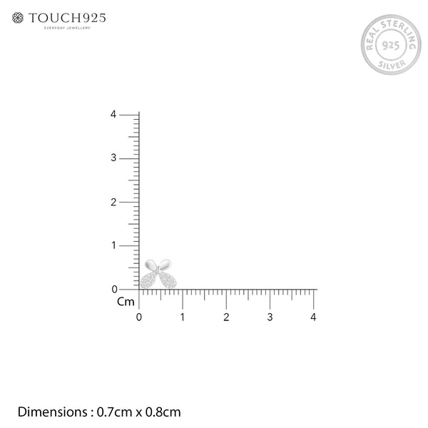 Bow Tie Stud CZ Earrings