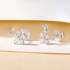 Floral CZ Stud Earrings
