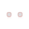 Halo CZ Stud Earrings