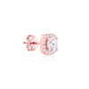 Halo CZ Stud Earrings