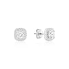 Halo CZ Stud Earrings