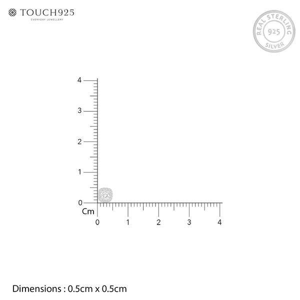 Halo CZ Stud Earrings