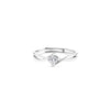 Solitaire Embrace Silver Ring