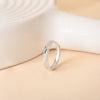 Twist Band Plain Silver Ring