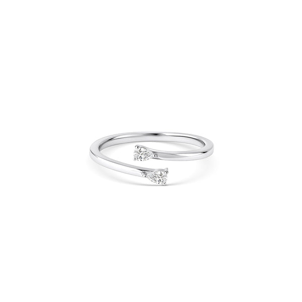 Teardrop Stone Silver Ring