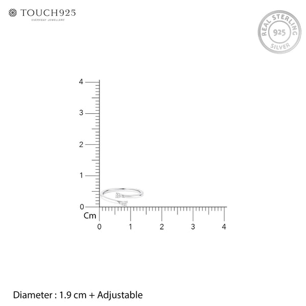 Teardrop Stone Silver Ring