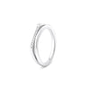 Row-Set Silver Band Ring