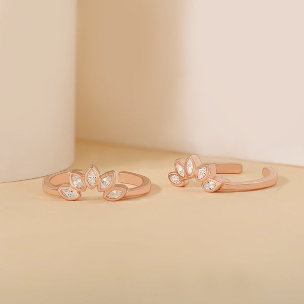 Petal Crest Toe Ring