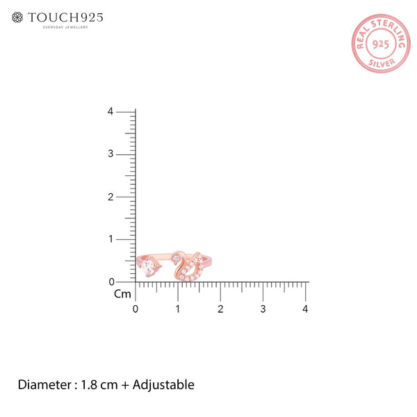 Swan Whisper Toe Ring