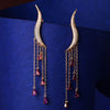 Ruby Chain Drops Earrings