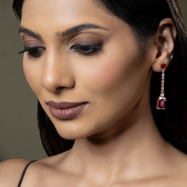 White Cascade Earrings