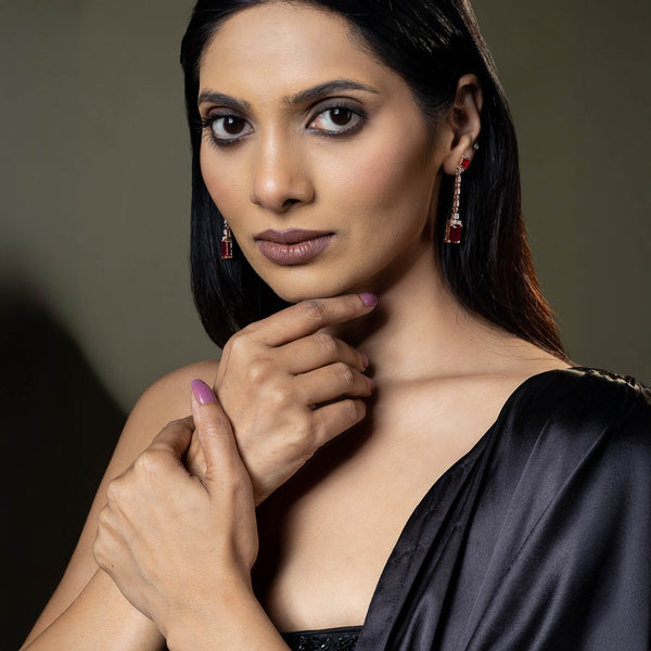 White Cascade Earrings