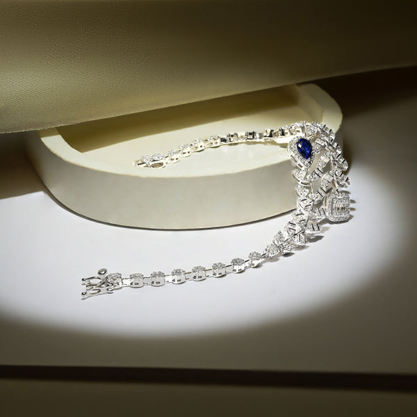 Leaf Motif Silver Bracelet