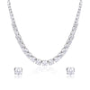 Classic Tennis Silver Necklace Set