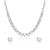 Classic Tennis Silver Necklace Set