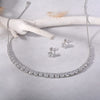 Classic Tennis Silver Necklace Set