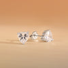 Embraced Heart Silver Studs