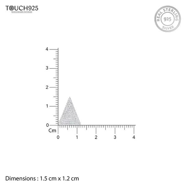 Geometric Glamour CZ Triangle Studs