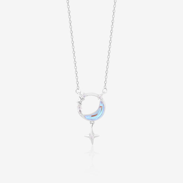 Moon & Star Pendant Necklace