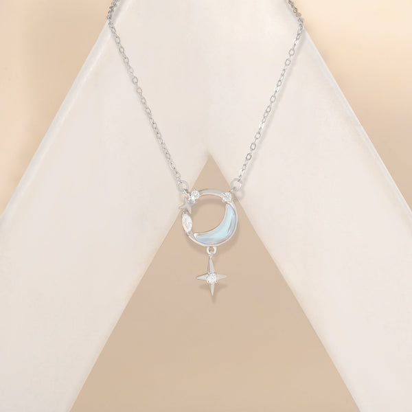 Moon & Star Pendant Necklace