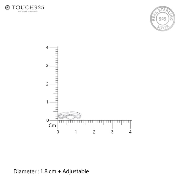 CZ Stones Infinity Toe Ring