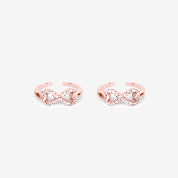 Stone Infinity Toe Ring