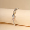 Beaded Multicolour CZ Silver Bracelet
