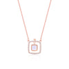 Square frame pendant necklace