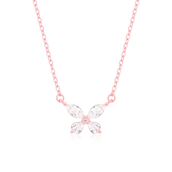Butterfly CZ Pendant Necklace