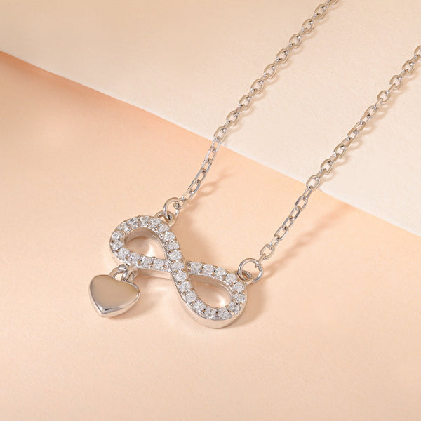 Infinity & Heart CZ Necklace