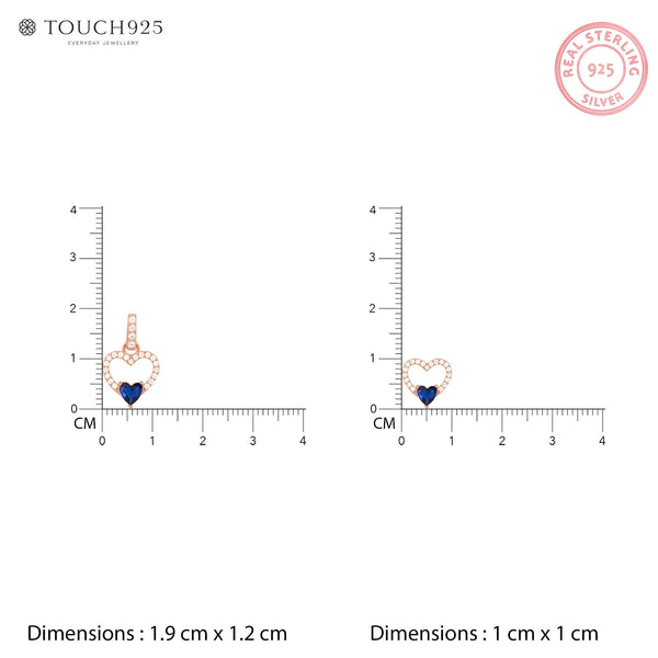 Heart CZ Pendant Set
