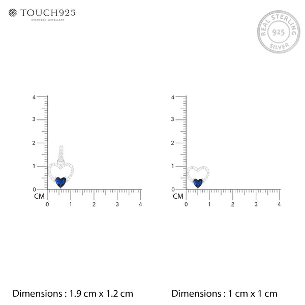Heart CZ Pendant Set