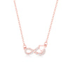 Infinity Pendant Necklace with CZ Stones