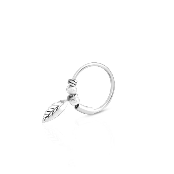 Leaf Hoop Nose Ring