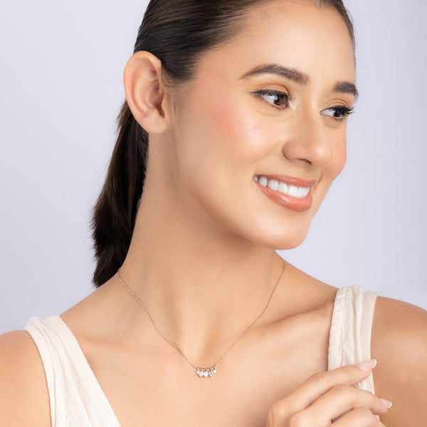 Hanging Stone Bar Necklace