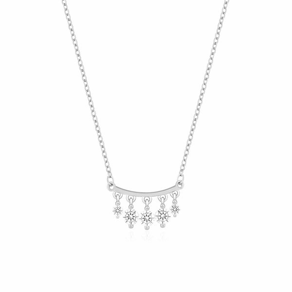 Hanging Stone Bar Necklace