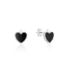 Beaded Edge Heart Stud Earrings
