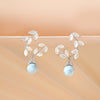 Pearl Beads Leaf Earring