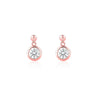 Solitaire Drop Stud Earrings