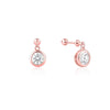 Solitaire Drop Stud Earrings