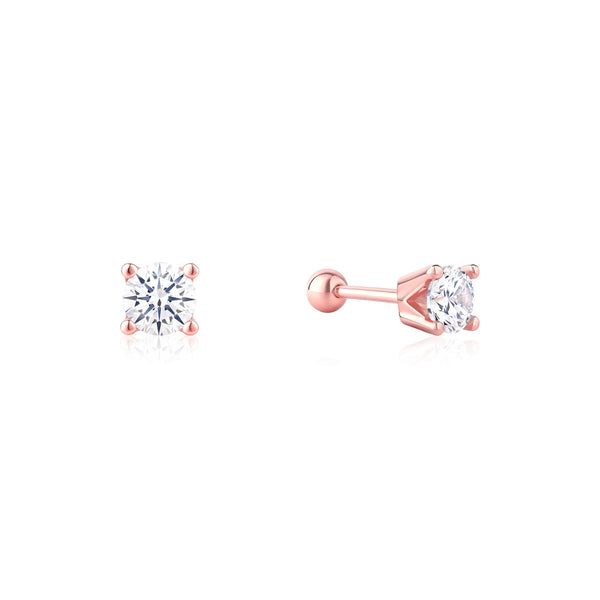 Solitaire Stud Earrings