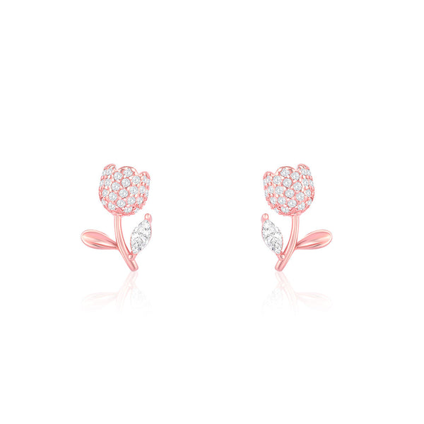 Floral Studs CZ Earrings